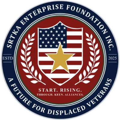SRTKA Enterprise Foundation Inc. seal — A Future for Displaced Veterans, established 2025